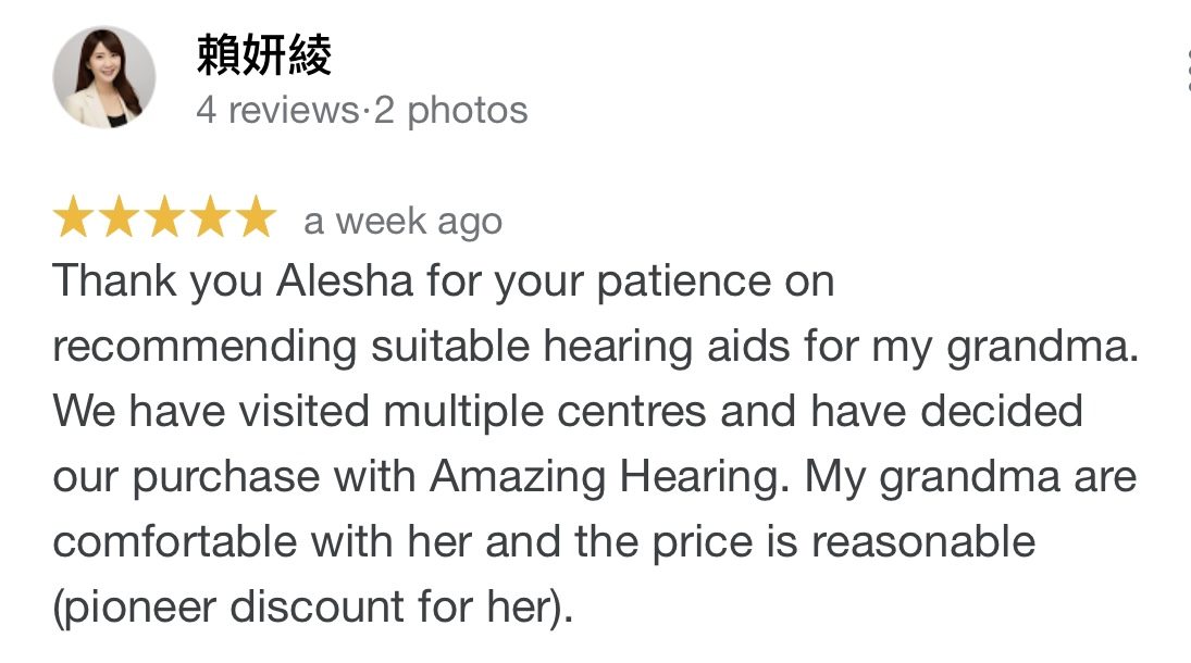 hearing aids centre amazing tiong bahru alesha testimonials